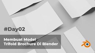 Membuat Model Trifold Brochure Di Blender 3D | Tutorial Modelling #Day02