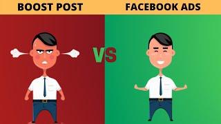 FACEBOOK ADS vs FACEBOOK BOOST | DIFFERENCE BETWEEN BOOSTED POST AND FACEBOOK ADS 2021 [HINDI]