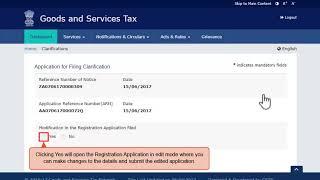 GSTN Official Guide for Application for Filing Clarification