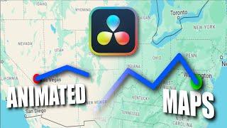 How to create animated maps and routes in Davinci Resolve