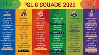 HBL PSL 8 All Team Squad 2023