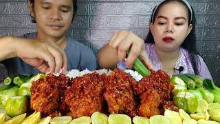 Ayam Geprek Mandi Cabe Super Extrims Pedesnya,lalapan,Suami Sampai Nambah Nasi