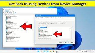 How to Get Back Missing Devices from Device Manager in Windows 11/10