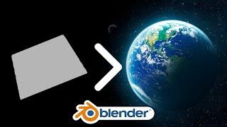 ЗЕМЛЯ ЗА 1 МИНУТУ в Blender 2.8 | Ленивый Блендер 2.82