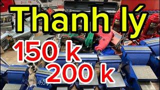 Thanh Lý:khoan 10ly,13 ly parado các loại ETO,Tời quay,bộ mũi đục gỗ,cảo,cần xiết lực bộ típ Nhật ..