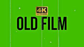 Old Film Effect Green Screen Footage 4K UHD