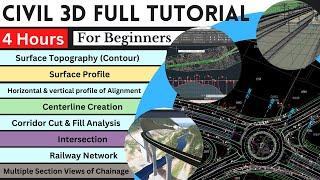 [Complete] Civil 3D tutorial with LIVE Project | Full Course on CIVIL 3D for Beginners