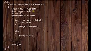 Bulk Insert CSV data into MySQL from PHP Code (Generic Method works for any CSV file) - Part 1/3