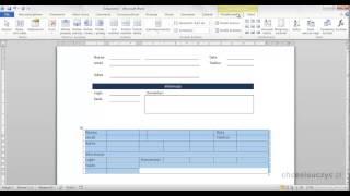 Kurs Microsoft Word 2010 Podstawowy - [lekcja #5.3] - Scalanie i wyrównywanie komórek