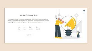 How To Create Website Coming Soon Page Using HTML and CSS