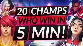 20 SUPER STRONG Champions to WIN FAST in Season 12 - BEST Early Game Picks - LoL Guide