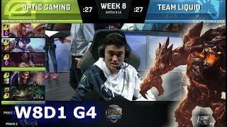 OpTic Gaming vs Team Liquid | Week 8 Day 1 S8 NA LCS Summer 2018 | OPT vs TL W8D1