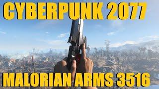 Fallout 4 Mod Review - Cyberpunk 2077 Malorian Arms 3516