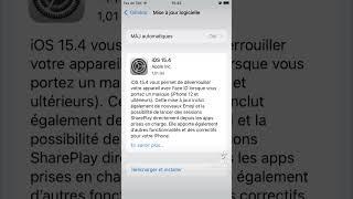 ￼Toute les mises à jour de iOS 15 de mon iPhone 7 ￼