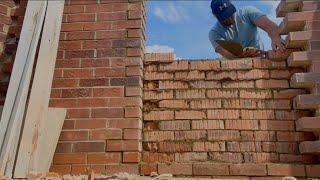 First bricks laid in 4 years#bricklaying #construction #bricklayers #satisfying #sounds #gingerdust