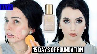 ESTEE LAUDER DOUBLE WEAR Foundation 1C0 {First Impression Review & Demo!} 15 DAYS OF FOUNDATION