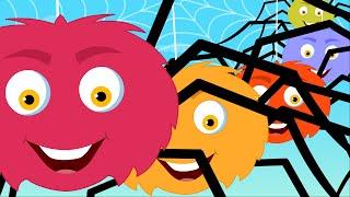 Five Scary Spiders | Nursery Rhyme