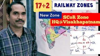 Railway Zones in India Easy way | Indian Geography