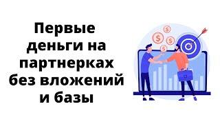 Как заработать первые деньги на партнерках без вложений и базы подписчиков