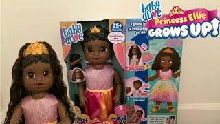 New Baby Alive Princess Ellie Grows Up! doll unboxing & review