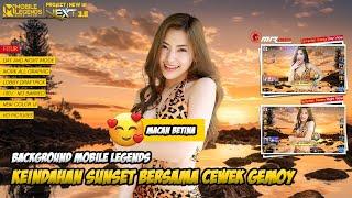 Background ML Keindahan Sunset bersama Cewek Gemoy New UI