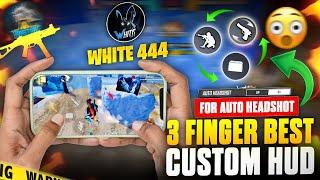 2025 New Top 3 Best 3 Finger Custom Hud Free Fire{ MOVMENT+HEADSHOT } 4 Finger Custom Hud Free Fire