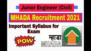 MHADA Junior Engineer Syllabus For Exam 2021