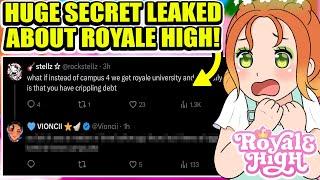 A HUGE SECRET JUST LEAKED THAT ROYALE HIGH WAS KEEPING FROM US... Revealed by A DEV?!