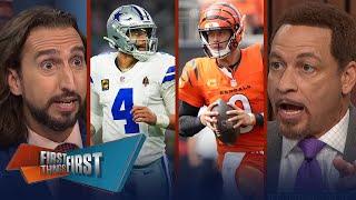 Cowboys defeat Browns, Dak signs extension, Should the Bengals panic? | NFL | FIRST THINGS FIRST