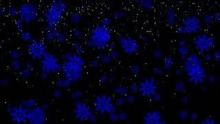 4K Beautiful Blue Snowflakes Motion Background || No Copyright Free Video || VFX 4K Background