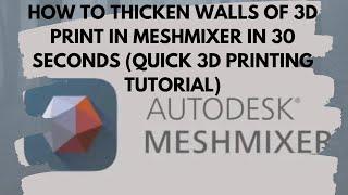 30-second Meshmixer Tutorial: How To Thicken Walls On Your 3D Prints