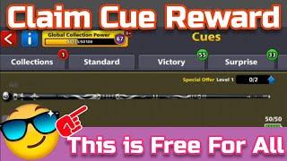 Claim Free Cue Reward for all 8 Ball Pool players