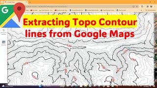 How to extract Topo Contour lines and DEM from Google maps