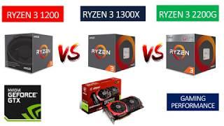 Ryzen 3 2200G vs Ryzen 1200 vs Ryzen 3 1300X - GTX 1060 6GB - Benchmarks Comparison