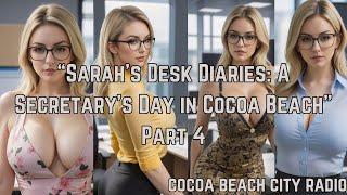 "Sarah's Desk Diaries: A Secretary's Day in Cocoa Beach" Part 4 [AI Art] (Cocoa Beach Model Sarah)