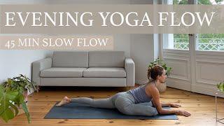 Evening Yoga Flow And Savasana | 45 Min. Wind Down Slow Flow