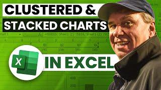 Excel - How To Create Stacked And Clustered Bar Chart Excel - Episode 1091