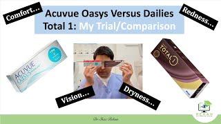 Acuvue Oasys 1 Day Versus Dailies Total 1 - Contact Lenses Comparison I Dr Shaz Rehan, 2021