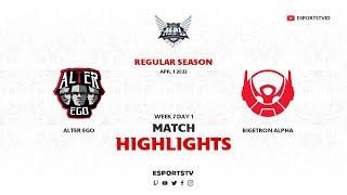 Alter Ego vs Bigetron Alpha HIGHLIGHTS MPL ID S9 | BTR vs AE ESPORTSTV