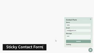Sticky Contact Form
