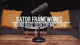 Gator Frameworks Round Base Desktop Mic Stand