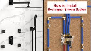 How to Install Bostingner 3 Function Shower System Push Button