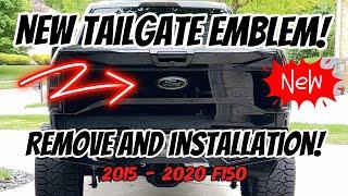 Removal and installation of replacement tailgate emblem on a 2017 Ford F150