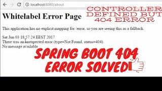 spring | Spring Boot | 404 error| Spring Boot Error | 404| spring boot |  404 Error not found