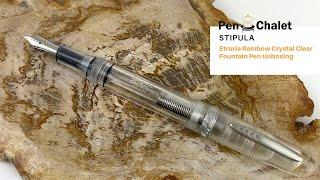 Stipula Etruria Rainbow Crystal Clear Fountain Pen Unboxing