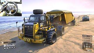 Ultimate Big Heavy Load With CATERPILLAR-770G Truck | SnowRunner | Logitech G29 | #604