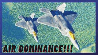 DCS | [NEW F-22 Update] F-22 Takeoff, and AIR-TO-AIR vs SU-57s!!!!!