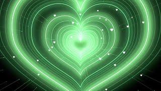 Neon Heart BackgroundGreen Heart Tunnel Background | Wallpaper Heart Video Background