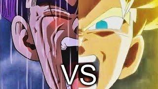 Future Trunks turns super saiyan for first time 1995 VS 2016