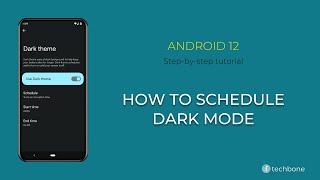 How to Schedule Dark mode [Android 12]